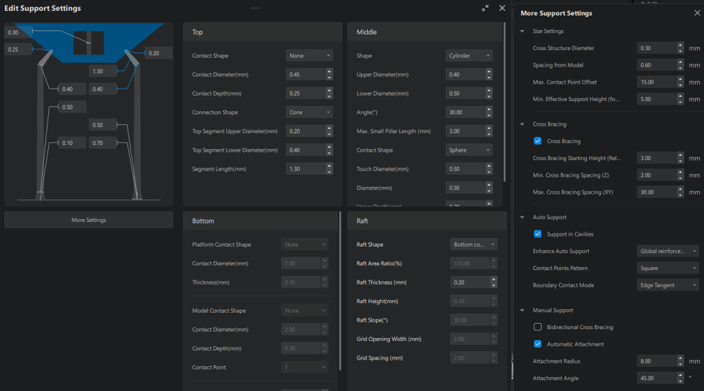 chitubox light support settings https://www.chitubox.com/