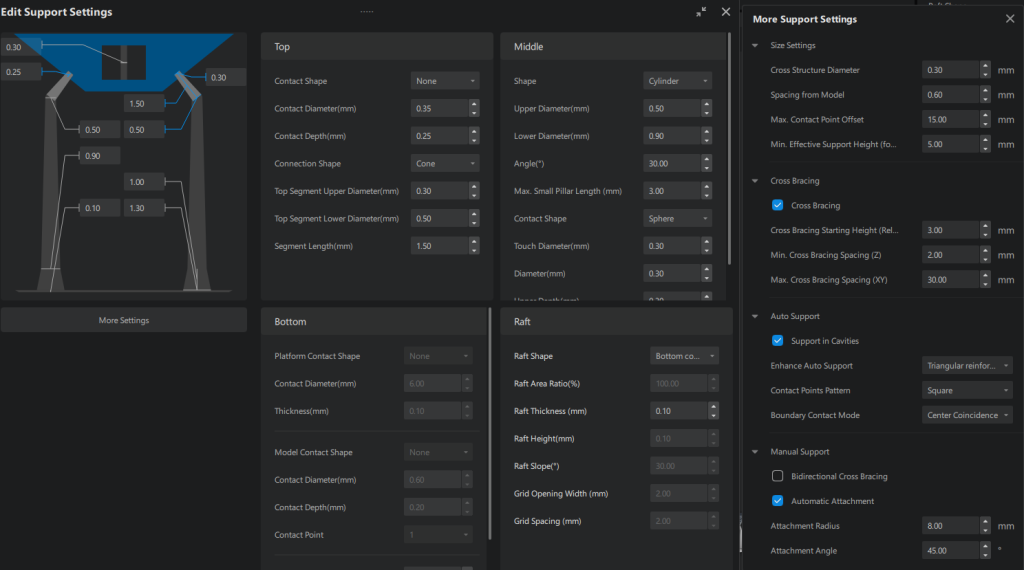 chitubox light support settings https://www.chitubox.com/